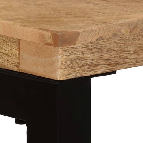 Konsolbord 120x35x76 cm massivt mangotræ og stål