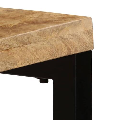 Konsolbord 120x35x76 cm massivt mangotræ og stål