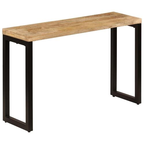 Konsolbord 120x35x76 cm massivt mangotræ og stål