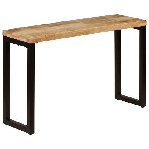 Konsolbord 120x35x76 cm massivt mangotræ og stål