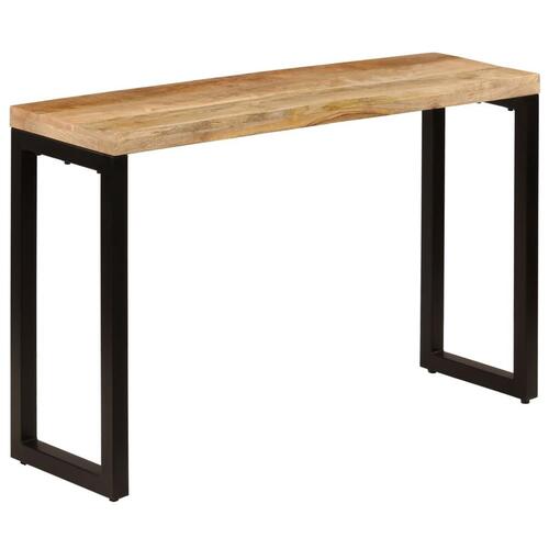 Konsolbord 120x35x76 cm massivt mangotræ og stål
