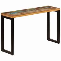 Konsolbord 120x35x76 cm massivt genbrugstræ og stål
