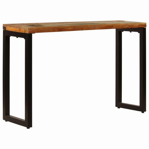 Konsolbord 120x35x76 cm massivt genbrugstræ og stål