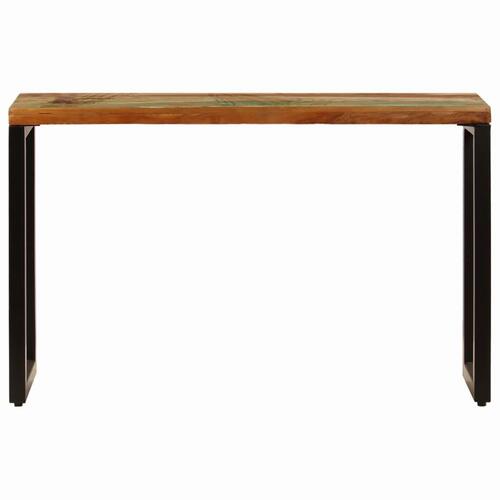 Konsolbord 120x35x76 cm massivt genbrugstræ og stål