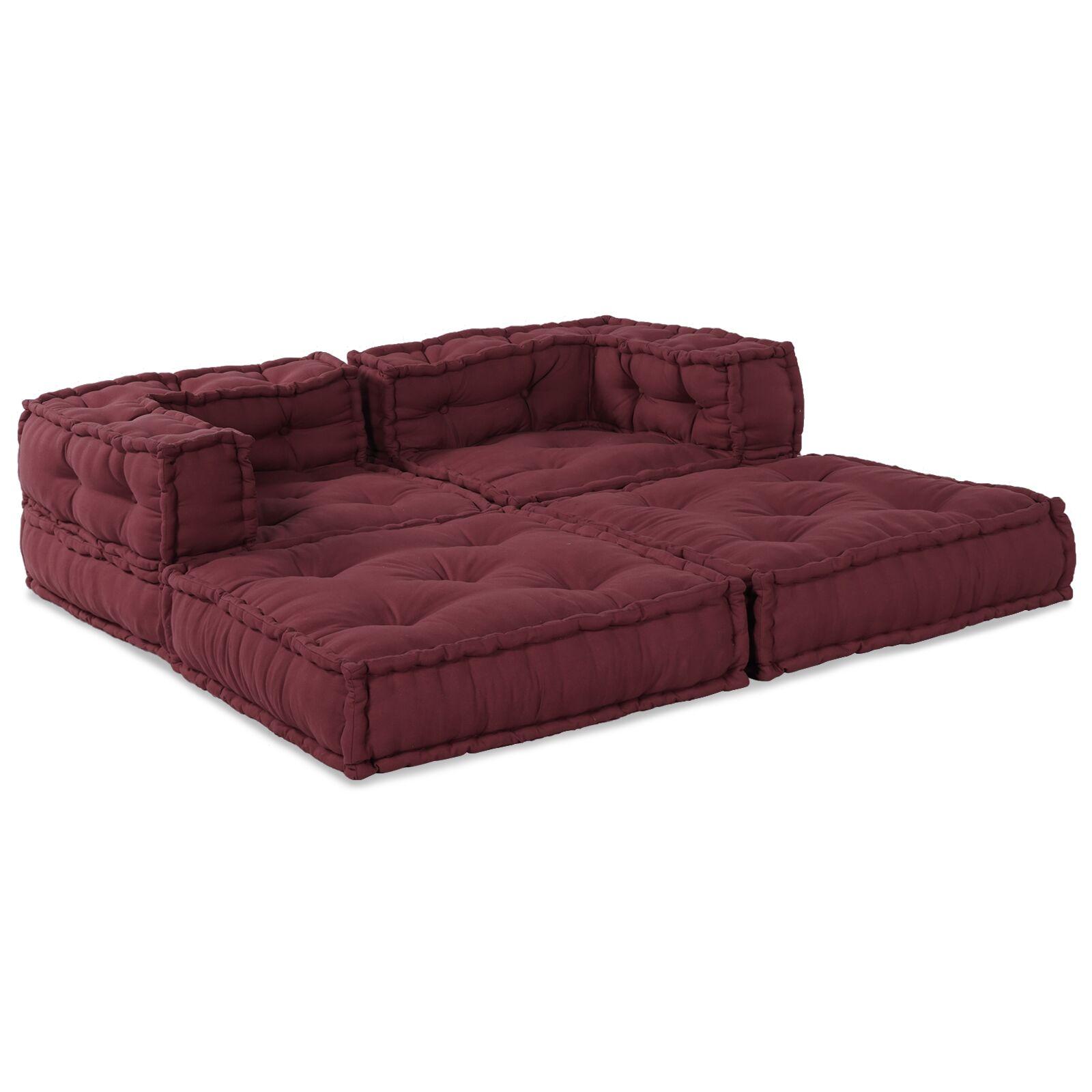 Modulsofa 2 stk Bordeaux 70 x 70 x 56 cm Stof billede