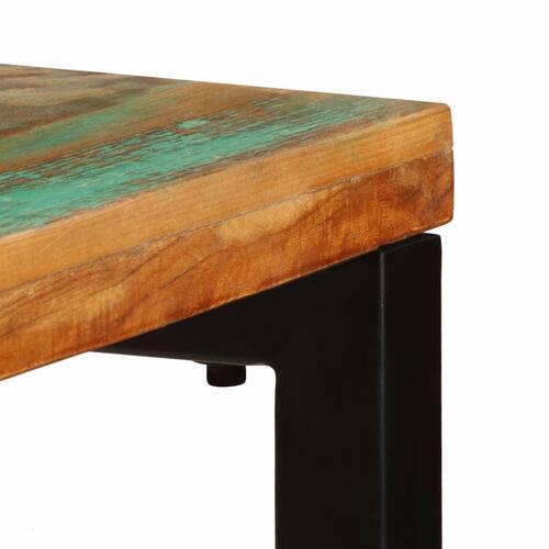 Konsolbord 120x35x76 cm massivt genbrugstræ og stål