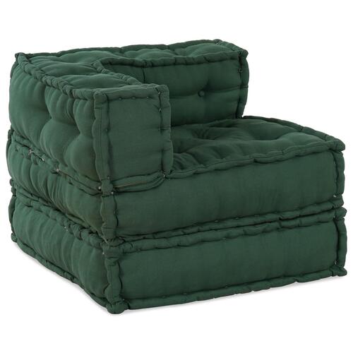 Pouffe Sæt af 4 Grøn Bomuld Hjørne pouffe, 70x70x54 cm