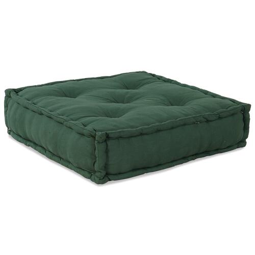 Pouffe Sæt af 4 Grøn Bomuld Hjørne pouffe, 70x70x54 cm