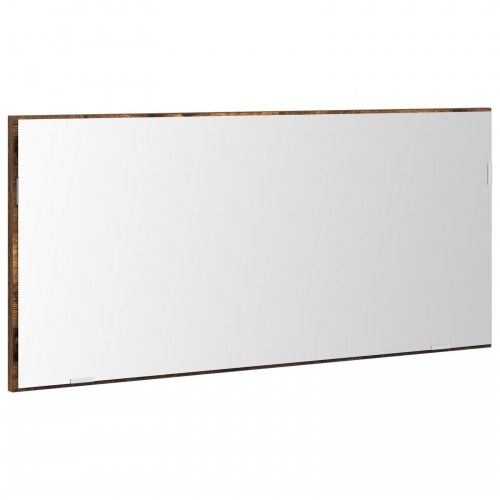 Badeværelsesspejlskab med LED-lys Røget Eg 80x37 cm
