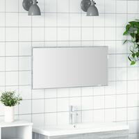 Badeværelsesspejlskab med LED-lys Lysegrå Sonoma 80x37 cm