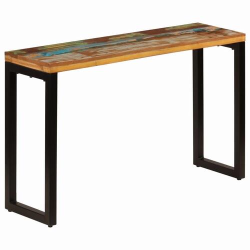 Konsolbord 120x35x76 cm massivt genbrugstræ og stål