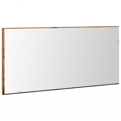 Badeværelsesspejlskab med LED-lys i gammelt træ 80x37 cm
