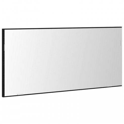 Badeværelsesspejlskab med LED-lys Sort Eg 80x37 cm