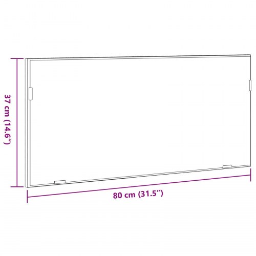 Badeværelsesspejlskab med LED-lys Sort Eg 80x37 cm