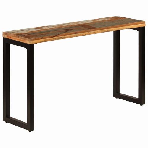 Konsolbord 120x35x76 cm massivt genbrugstræ og stål