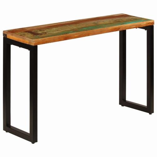 Konsolbord 120x35x76 cm massivt genbrugstræ og stål