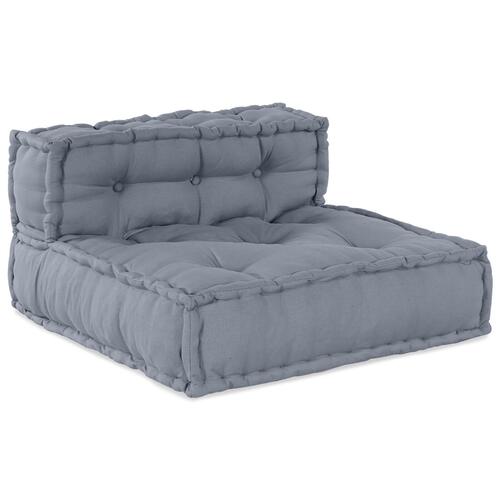 4-personers modulsofa konvertibel grå stof