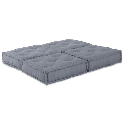 2-personers modul puff sofa konvertibel grå stof