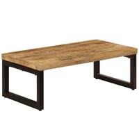 Sofabord 100x50x35 cm massivt mangotræ og stål