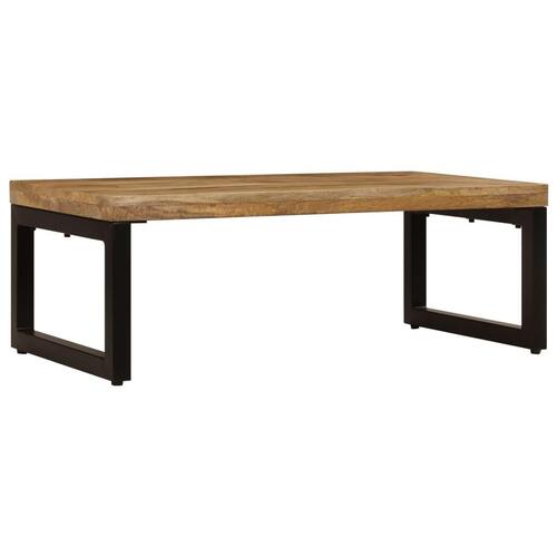 Sofabord 100x50x35 cm massivt mangotræ og stål
