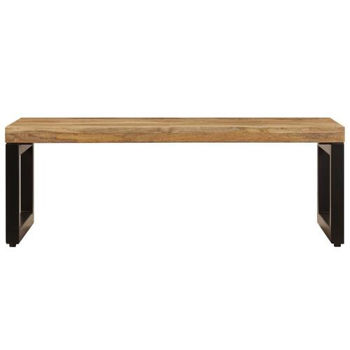 Sofabord 100x50x35 cm massivt mangotræ og stål