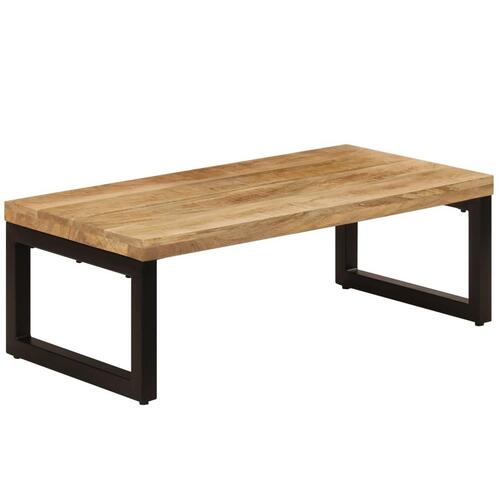 Sofabord 100x50x35 cm massivt mangotræ og stål