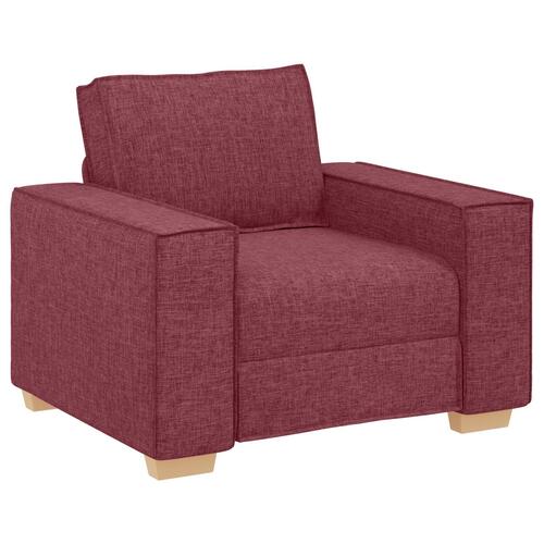3-delt Sofasæt med puder i vinrød stof
