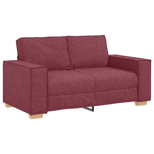 3-delt Sofasæt med puder i vinrød stof