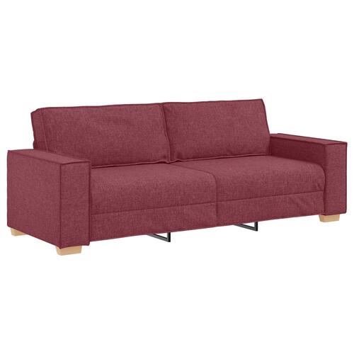 3-delt Sofasæt med puder i vinrød stof