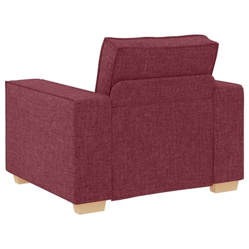3-delt Sofasæt med puder i vinrød stof