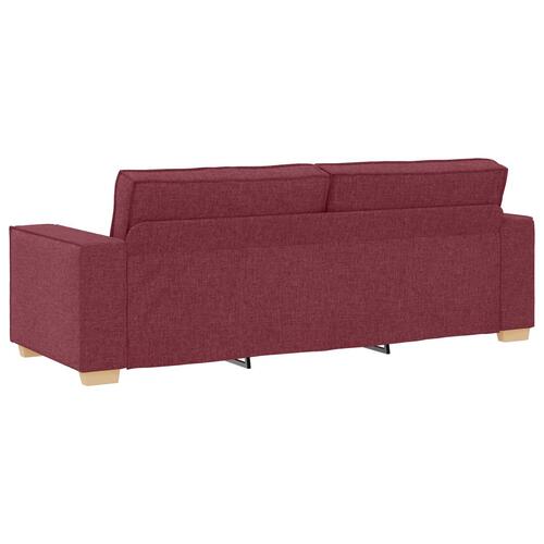 3-delt Sofasæt med puder i vinrød stof