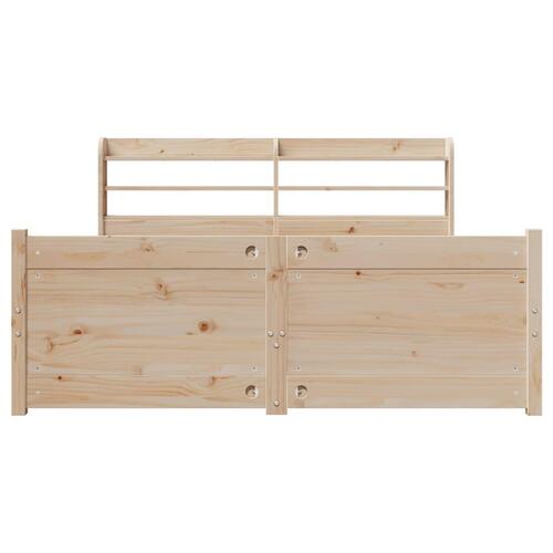 Sengeramme med sengegavl 140x190 cm massivt fyrretræ