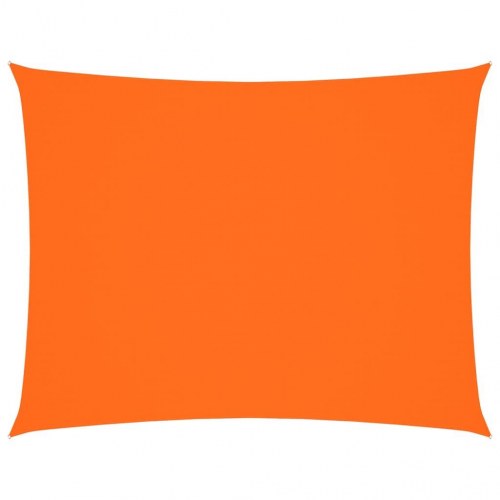 Solsejl 3,5 × 5 m - rektangulær, orange, oxfordstof