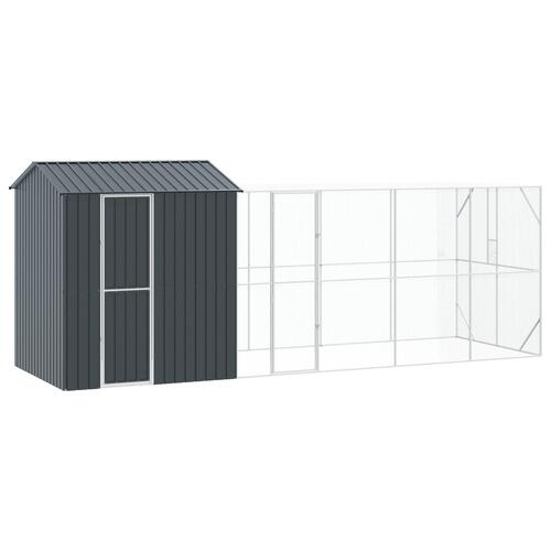 Fuglebure med udvidelse Anthracite 210x619x247 cm Stål