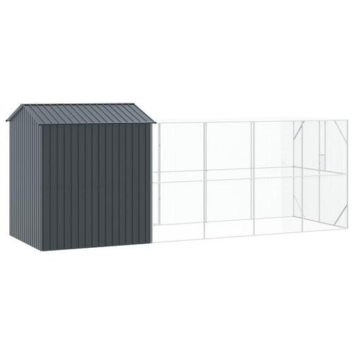 Fuglebure med udvidelse Anthracite 210x619x247 cm Stål