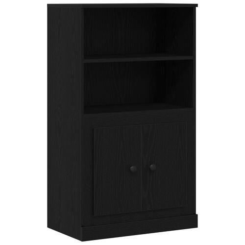 Højskab Sort Eg 132x35,5x103,5 cm Konstrueret Træ