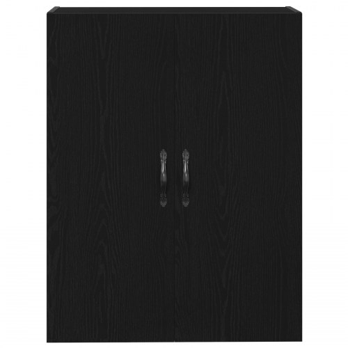 Højskab Sort Eg 69,5x34x180 cm Konstrueret træ