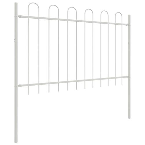 Havehegn med bue-top Hvid 3,4x1,2 m Stål