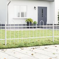 Havehegn med Bue Top Hvid 5,1x0,6 m Stål