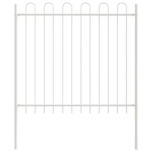 Hegn med Bue Top Hvid 5,1x1,5 m Stål