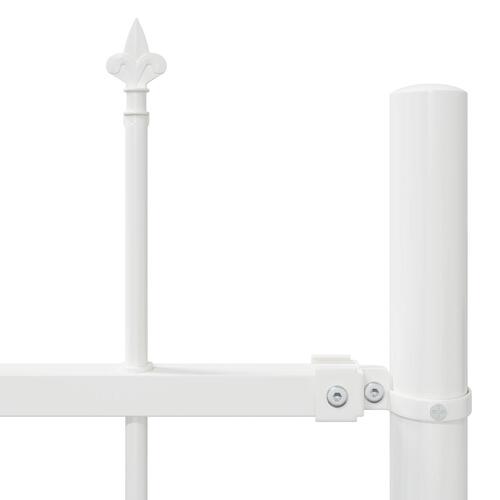 Havelåge med spidse top Hvid 11,9x1,2 m Stål