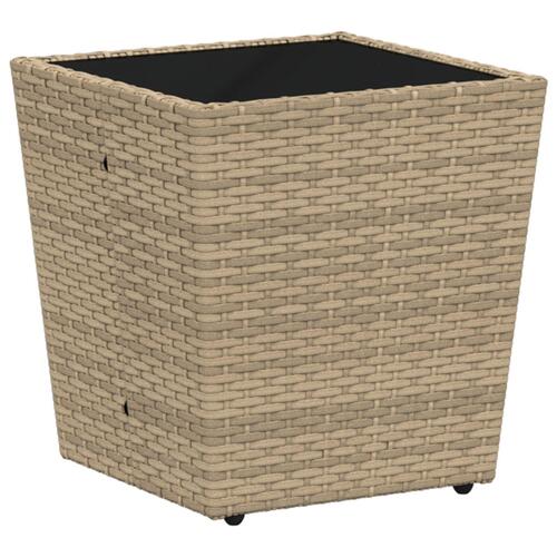 3-delt have bistro sæde med puder, beige poly rattan