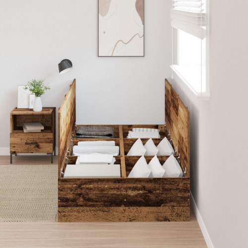 Opbevarings Sengrahm Old Wood 80x200 cm