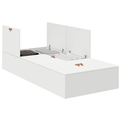 Opbevarings Sengestel Hvid 90x200 cm