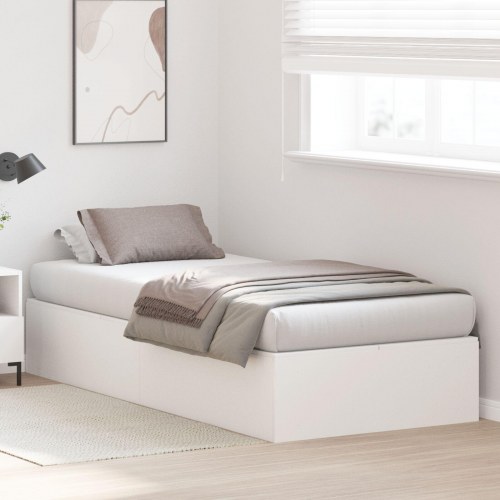Opbevarings sengramme Hvid 100x200 cm