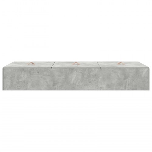 Opbevarings seng ramme Beton grå 100x200 cm