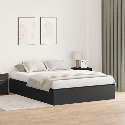 Opbevarings Sengramme Sort Eg 140x200 cm