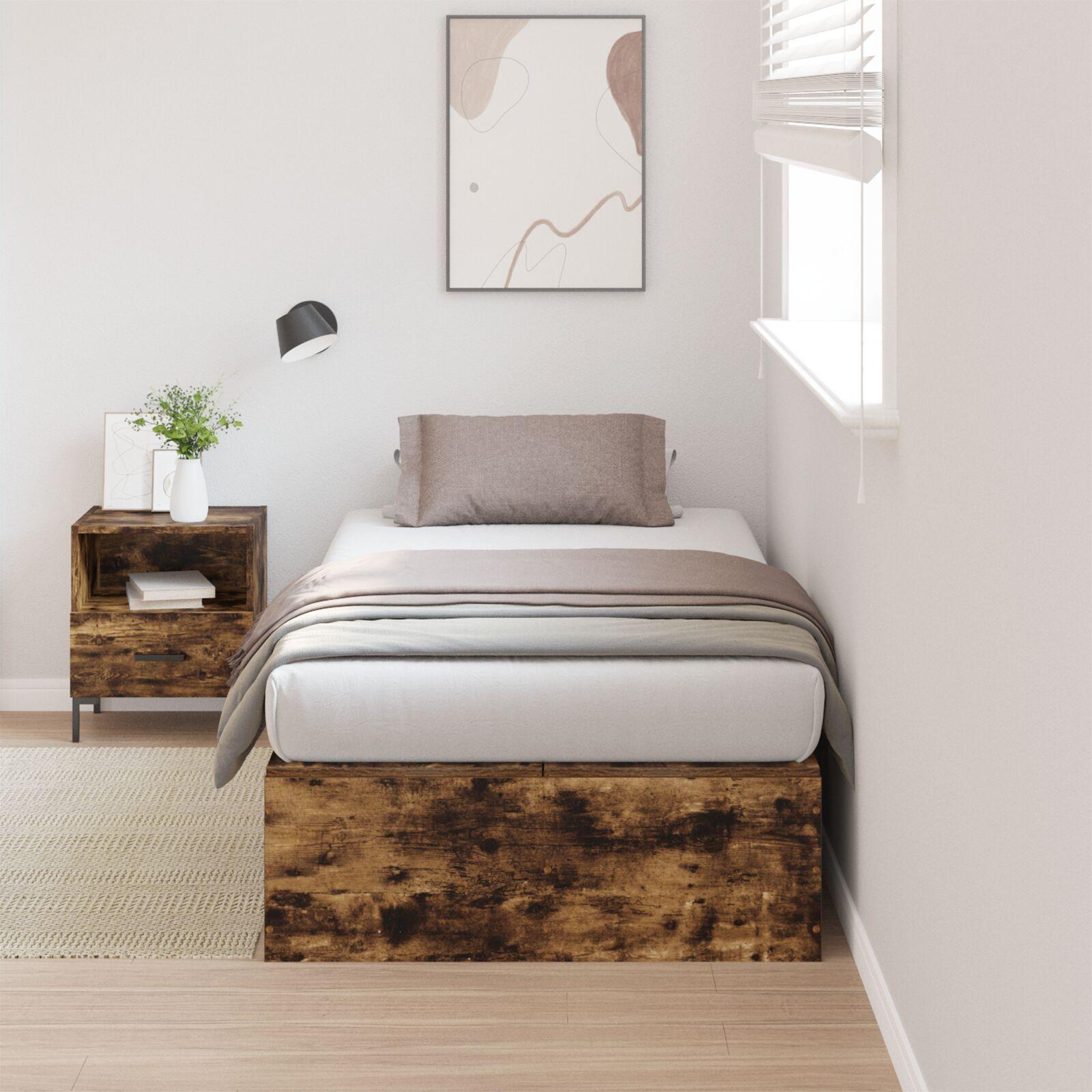 Opbevarings sengestel Røget Eg 75x190 cm
