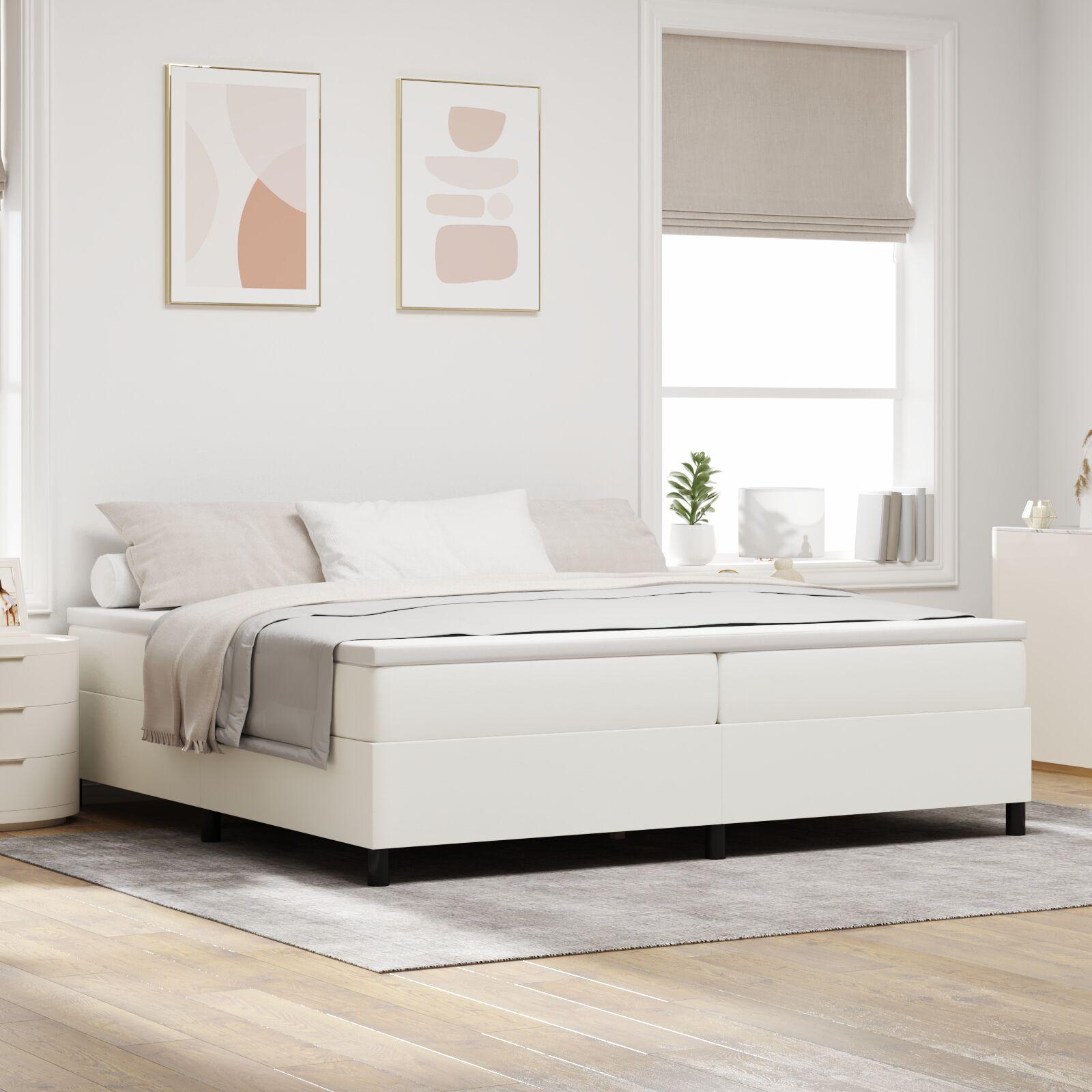 Kontinentalseng Creme 200 x 200 cm Corduroy stof billede