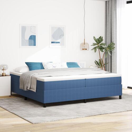 Boxspring Seng Blå 200x200 cm Corduroy Stof